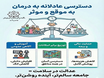 دسترسی عادلانه به درمان به موقع و موثر